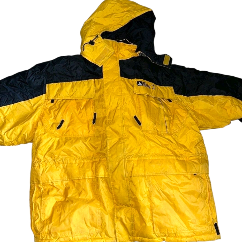 Stig Extreme Winter Weather Apparel Yellow and Black Ski Jacket Large
